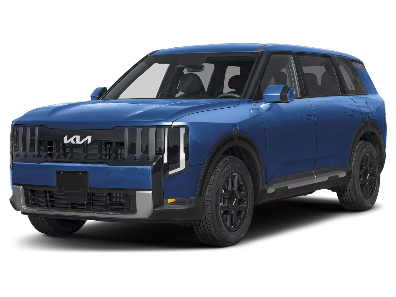 2027 Kia Telluride S in Midnight Lake Blue — front three-quarter view
