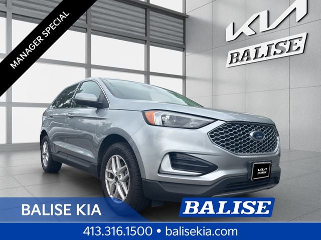2024 Ford Edge SEL in Silver Metallic — front three-quarter view
