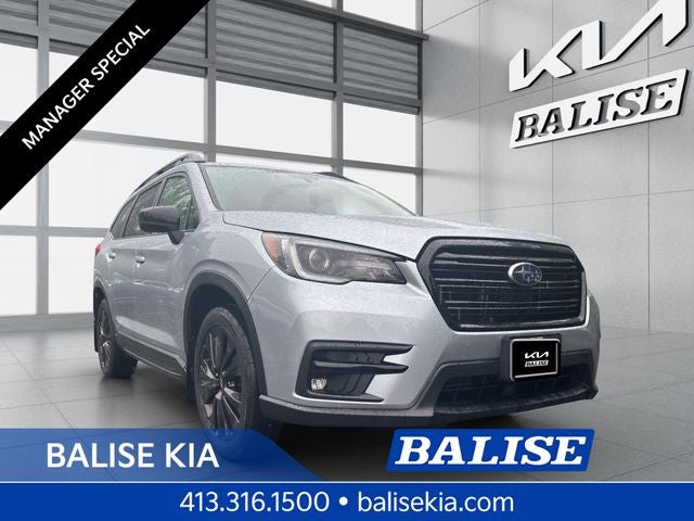 2022 Subaru Ascent Onyx Edition in Ice Silver Metallic — front three-quarter view
