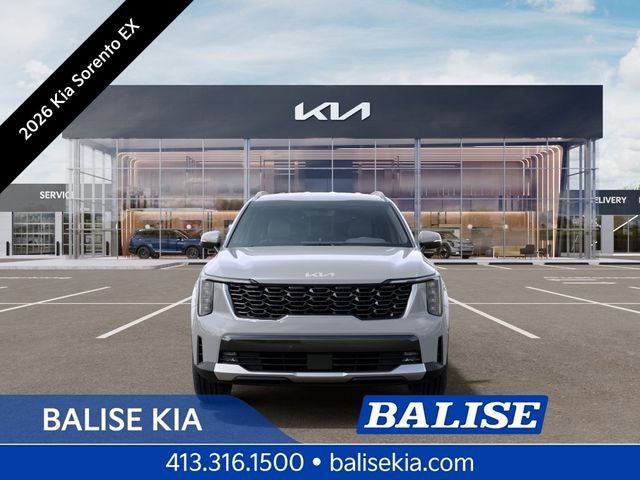 2026 Kia Sorento EX in Wolf Gray — front three-quarter view