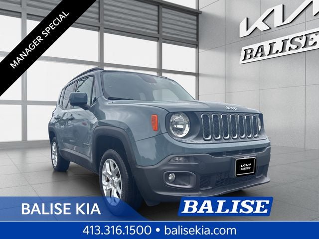 2017 Jeep Renegade Latitude in Anvil — front three-quarter view